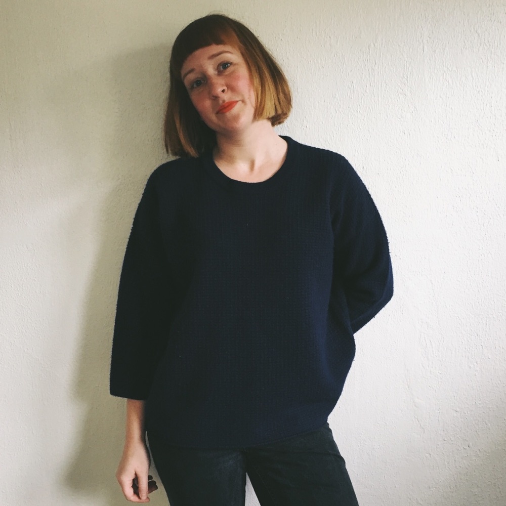 Madewell Navy Oversized Sweater